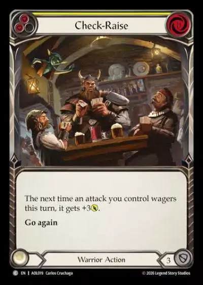 Check-Raise AOL019 - Armory Deck - Olympia, Prized Fighter - Flesh and blood card