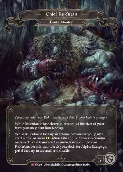 Chief Ruk'utan RVD007 - Classic Battles: Rhinar vs Dorinthea - Flesh and blood card