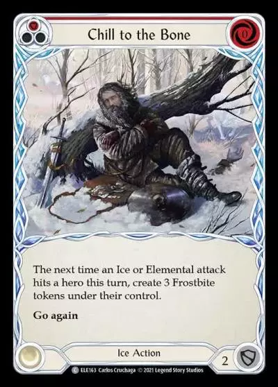 Chill to the Bone RED ELE163 - Tales of Aria - Flesh and blood card