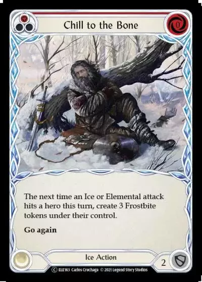 Chill to the Bone RED U-ELE163-RF - Tales of Aria - Unlimited - Flesh and blood card