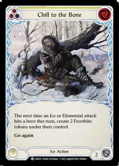 Chill to the Bone YELLOW LXI024 - Lexi - Blitz Deck - Flesh and blood card