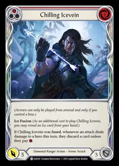 Chilling Icevein RED ELE050 - Tales of Aria - Flesh and blood card