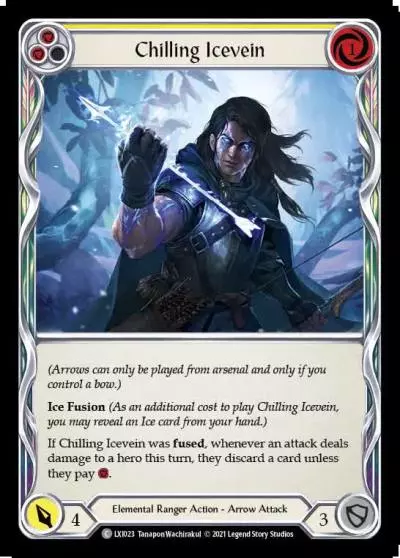 Chilling Icevein YELLOW LXI023 - Lexi - Blitz Deck - Flesh and blood card