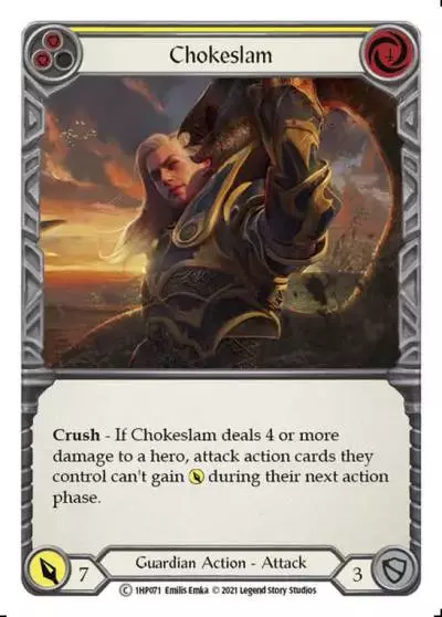 Chokeslam YELLOW 1HP071 - History Pack 1 - Flesh and blood card