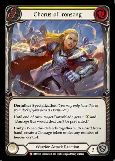 Chorus of Ironsong YELLOW DTD208 - Dusk till Dawn - Flesh and blood card