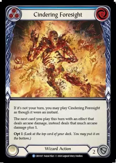 Cindering Foresight BLUE CRU167 - Crucible of War - Flesh and blood card