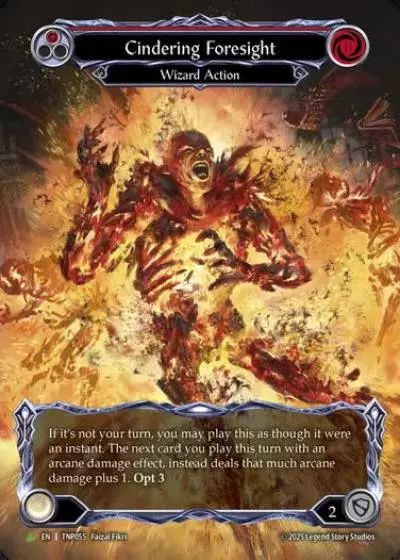 Cindering Foresight TNP055-MV - Tournament Pack - Flesh and blood card