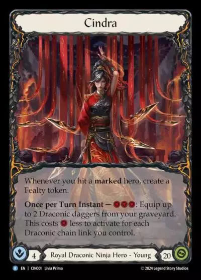 Cindra CIN001-RF - The Hunted Blitz Deck - Cindra - Flesh and blood card