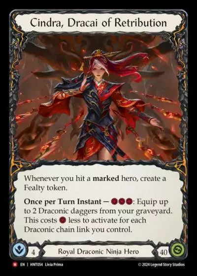 Cindra, Dracai of Retribution HNT054 - The Hunted - Flesh and blood card