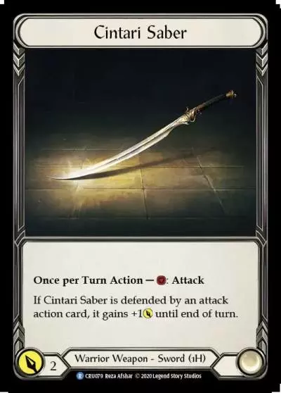 Cintari Saber CRU079 - Crucible of War - Flesh and blood card