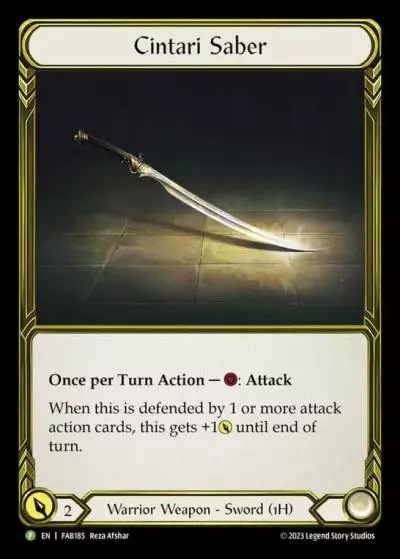 Cintari Saber FAB185-GF - Road to Nationals - 2024 - Flesh and blood card