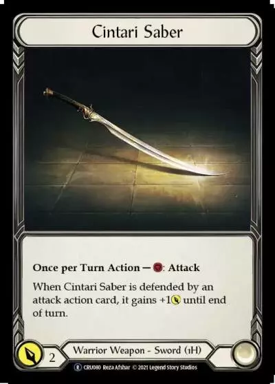 Cintari Saber U-CRU080-RF - Crucible of War - Unlimited - Flesh and blood card