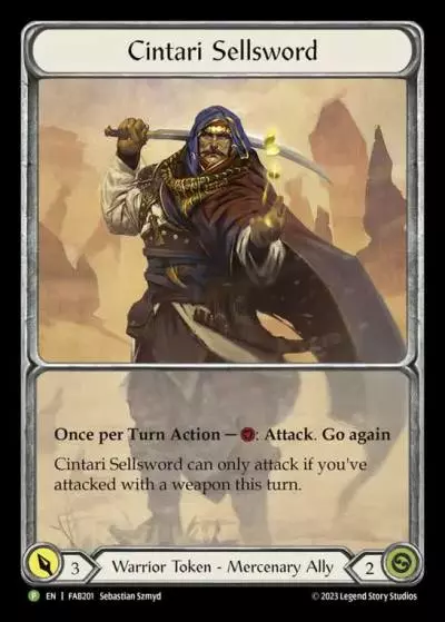 Cintari Sellsword FAB201-RF - Marketing - Starcity Games Heavy Hitters - Flesh and blood card