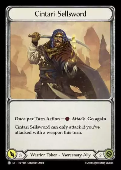 Cintari Sellsword HVY134 - Heavy Hitters - Flesh and blood card