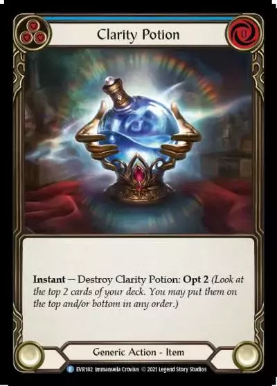 Clarity Potion BLUE EVR182 - Everfest - Flesh and blood card