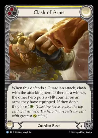 Clash of Arms YELLOW MPG049 - Mastery Pack Guardian - Flesh and blood card