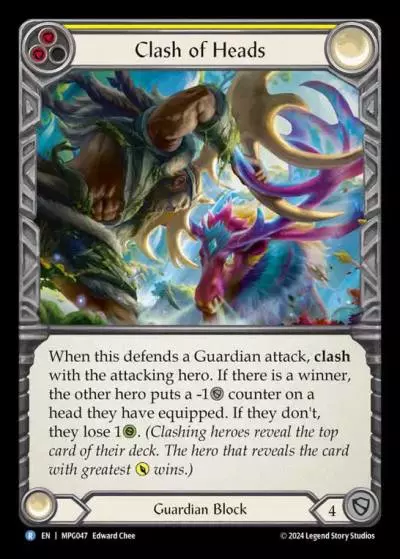 Clash of Heads YELLOW MPG047 - Mastery Pack Guardian - Flesh and blood card