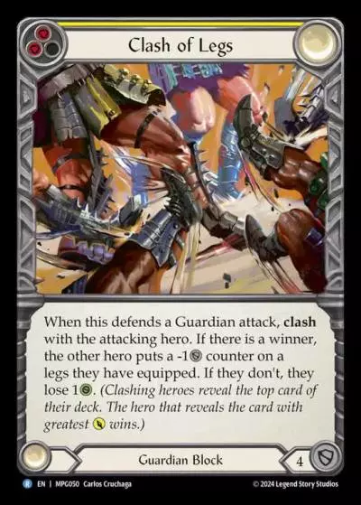 Clash of Legs YELLOW MPG050 - Mastery Pack Guardian - Flesh and blood card