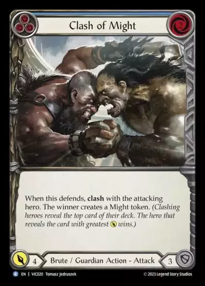 Clash of Might BLUE VIC020 - Victor - Heavy Hitters Blitz Deck - Flesh and blood card