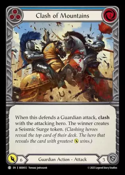 Clash of Mountains BLUE BDD012 - Bravo Demo Deck - Flesh and blood card