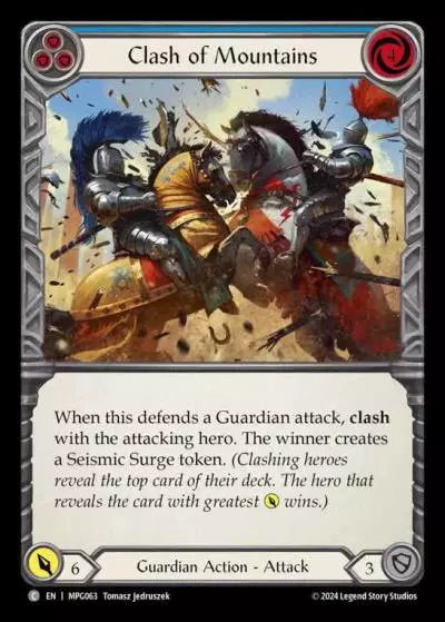 Clash of Mountains BLUE MPG063 - Mastery Pack Guardian - Flesh and blood card