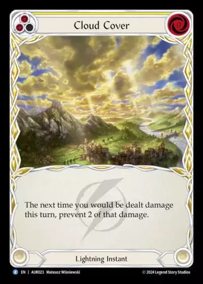 Cloud Cover YELLOW AUR023 - 1st Strike - Aurora - Flesh and blood card