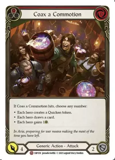 Coax a Commotion RED 1HP359 - History Pack 1 - Flesh and blood card
