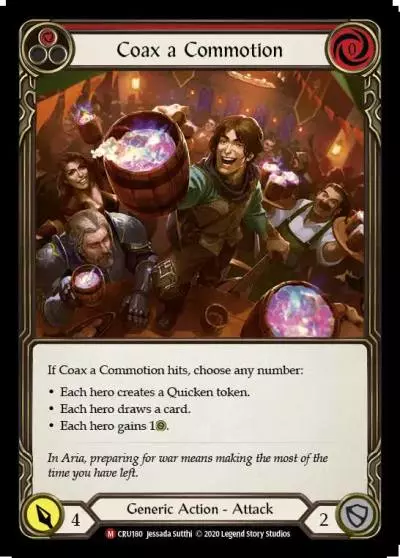 Coax a Commotion RED CRU180 - Crucible of War - Flesh and blood card