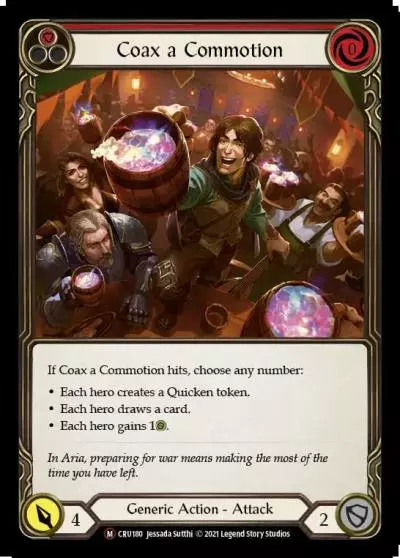 Coax a Commotion RED U-CRU180-RF - Crucible of War - Unlimited - Flesh and blood card
