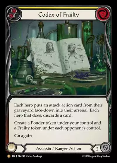 Codex of Frailty YELLOW SEA248 - High Seas - Flesh and blood card