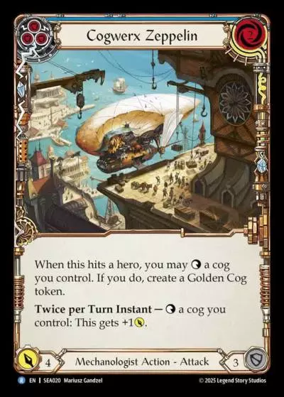 Cogwerx Zeppelin BLUE SEA020 - High Seas - Flesh and blood card