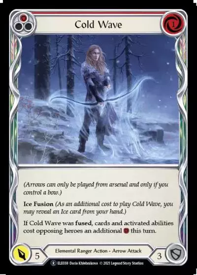 Cold Wave RED U-ELE038-RF - Tales of Aria - Unlimited - Flesh and blood card
