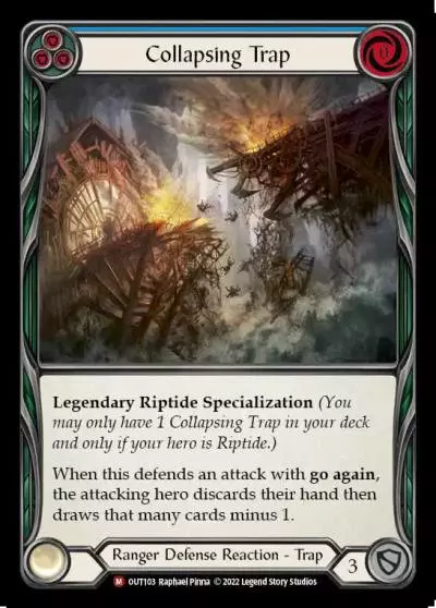 Collapsing Trap BLUE OUT103 - Outsiders - Flesh and blood card