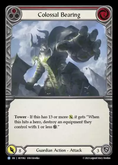 Colossal Bearing RED HVY062 - Heavy Hitters - Flesh and blood card