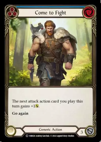 Come to Fight BLUE 1HR024 - Rhinar - Blitz Deck - Flesh and blood card