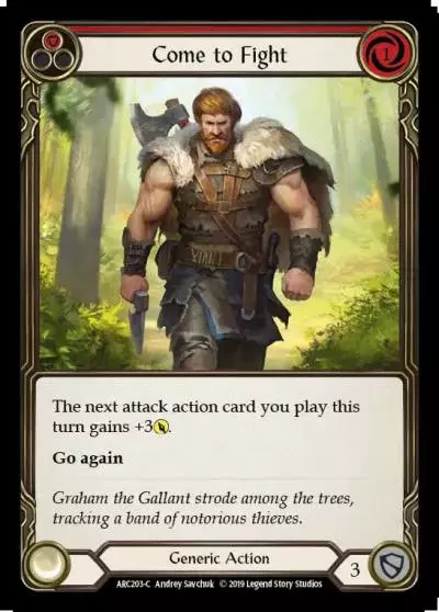 Come to Fight RED ARC203 - Arcane Rising - Flesh and blood card
