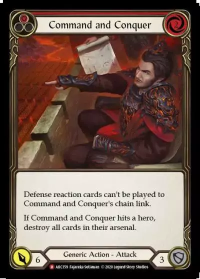 Command and Conquer RED U-ARC159-RF - Arcane Rising - Unlimited - Flesh and blood card