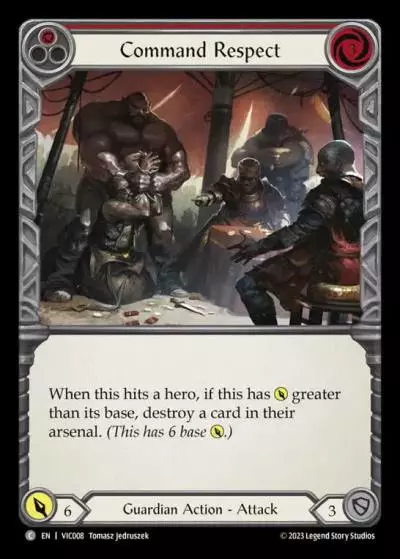 Command Respect RED VIC008 - Victor - Heavy Hitters Blitz Deck - Flesh and blood card