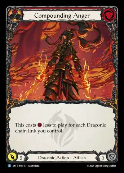 Compounding Anger RED HNT151 - The Hunted - Flesh and blood card