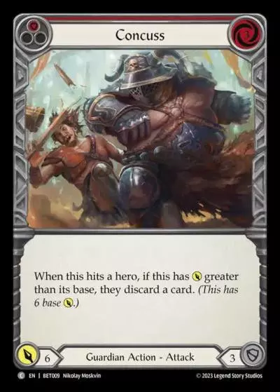 Concuss RED BET009 - Betsy - Heavy Hitters Blitz Deck - Flesh and blood card