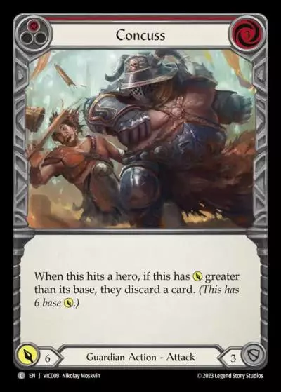 Concuss RED VIC009 - Victor - Heavy Hitters Blitz Deck - Flesh and blood card