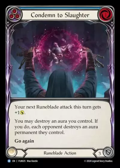 Condemn to Slaughter BLUE FLR025 - Rosetta Blitz Deck - Florian - Flesh and blood card