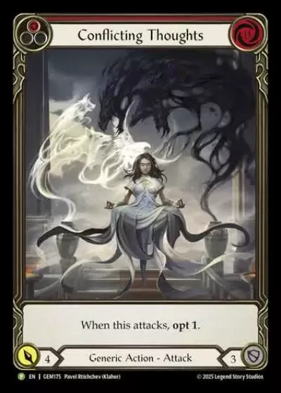 Conflicting Thoughts GEM175 - GEM - Pack 5 - Flesh and blood card