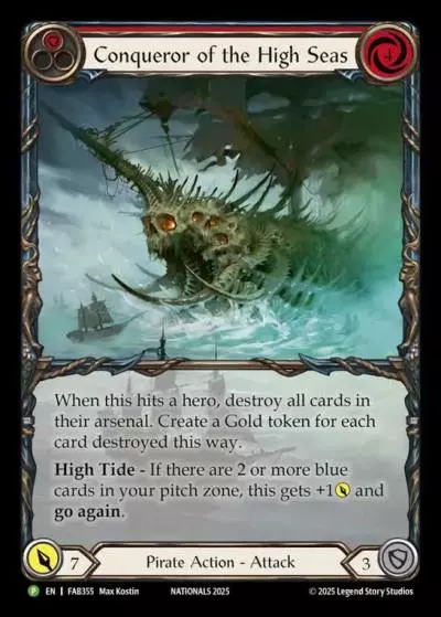 Conqueror of the High Seas RED FAB355-RF - National Championship - 2025 - Flesh and blood card