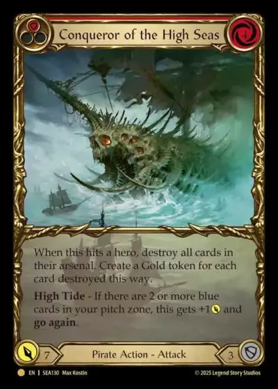 Conqueror of the High Seas RED SEA130-TP - High Seas - Treasure Pack - Flesh and blood card
