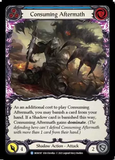 Consuming Aftermath BLUE MON197 - Monarch - Flesh and blood card