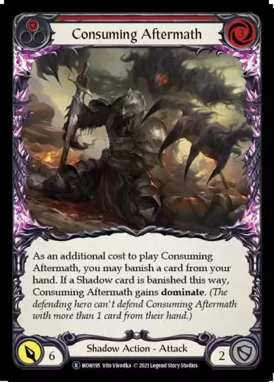 Consuming Aftermath RED U-MON195-RF - Monarch - Unlimited - Flesh and blood card