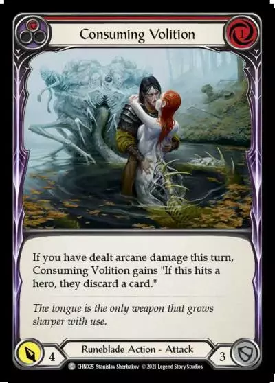 Consuming Volition RED CHN025 - Chane - Blitz Deck - Flesh and blood card