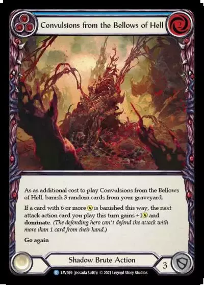Convulsions from the Bellows of Hell BLUE LEV019 - Levia - Blitz Deck - Flesh and blood card