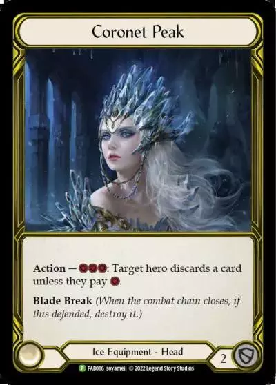 Coronet Peak FAB086-GF - Premier Organized Play - Uprising - Flesh and blood card